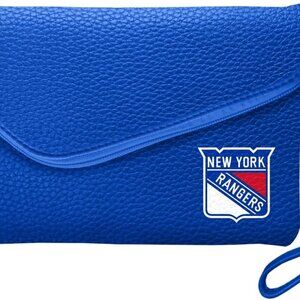 NHL Soft Pebble Fold Over Purse - Large Wristlet - includes Shoulder Strap